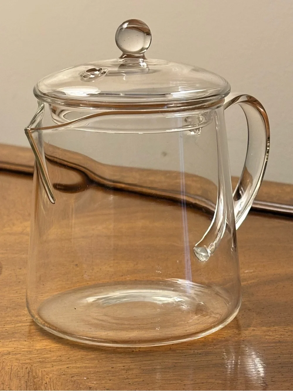 Clear Borosilicate Glass Teapot Tea Server w/ Glass Lid Minimalist